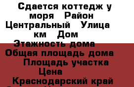 Сдается коттедж у моря › Район ­ Центральный › Улица ­ 73 км › Дом ­ 7 › Этажность дома ­ 2 › Общая площадь дома ­ 150 › Площадь участка ­ 1 › Цена ­ 5 000 - Краснодарский край, Сочи г. Недвижимость » Дома, коттеджи, дачи аренда   . Краснодарский край,Сочи г.